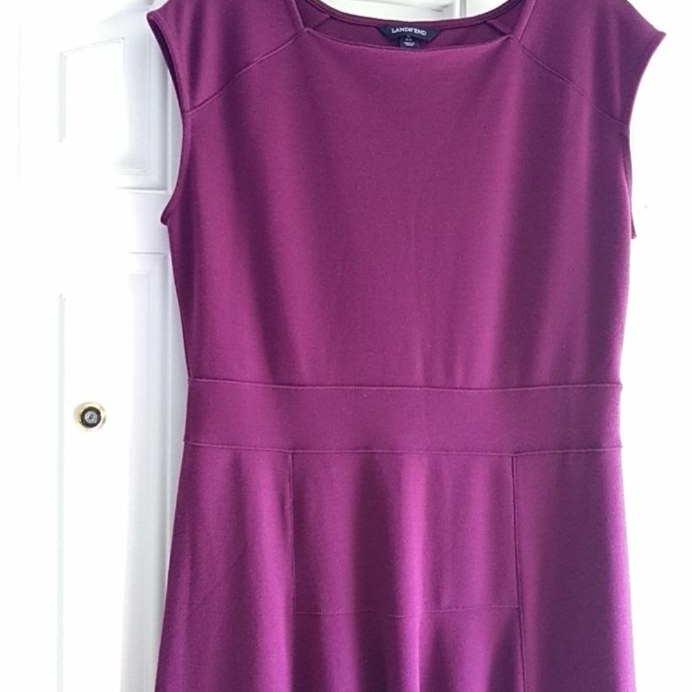Land's End pretty Purple midi dress